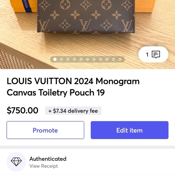 LOUIS VUITTON 2024 Monogram Canvas Toiletry Pouch 19 - Picture 2 of 13
